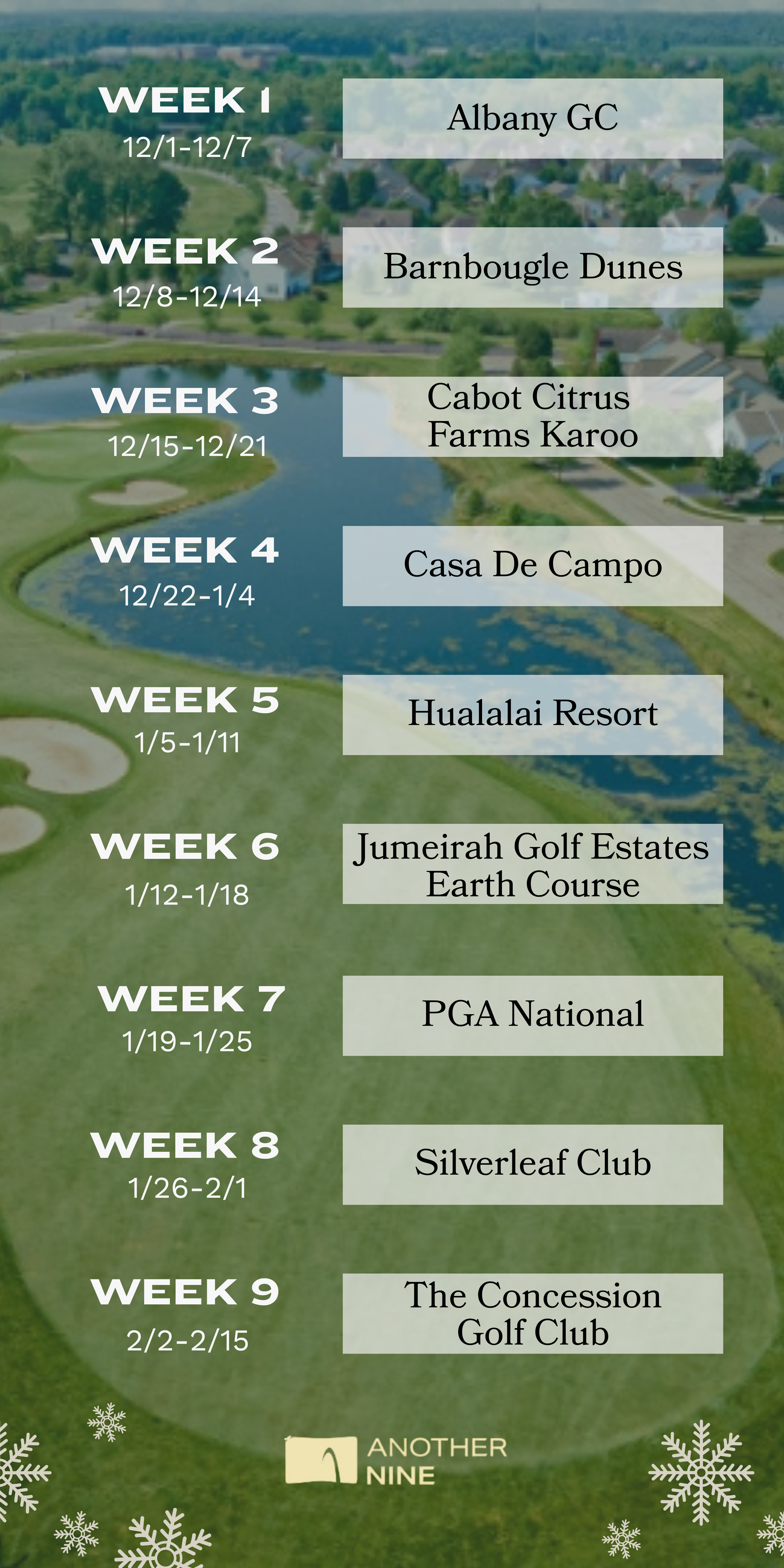 SOLD OUT - Winter 25-26 League Pass | 9-Round Pairs Scramble | 18 Holes